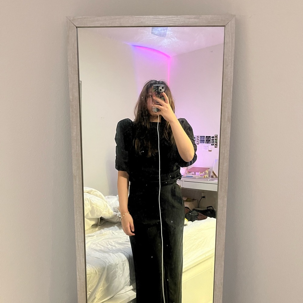 backless black blouse top